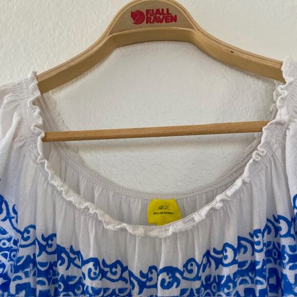 Roller Rabbit Athena Gaetan Dress White Embroidered Puff Sleeve Women's Small - Picture 5 of 12